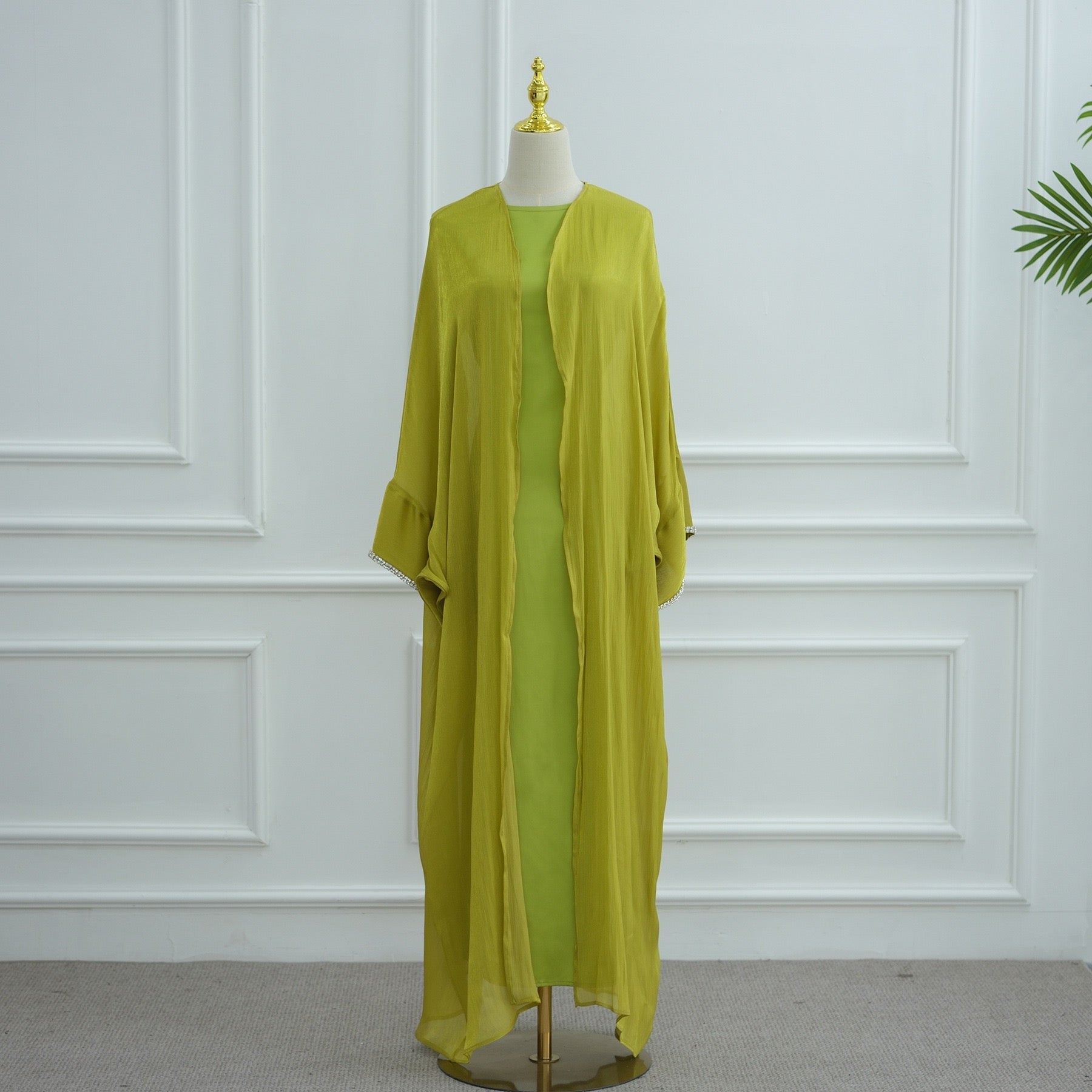 Modest Luxury Evening Wear Beading - Embellished Abaya Set (EG112) - Elara Global