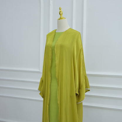 Modest Luxury Evening Wear Beading - Embellished Abaya Set (EG112) - Elara Global