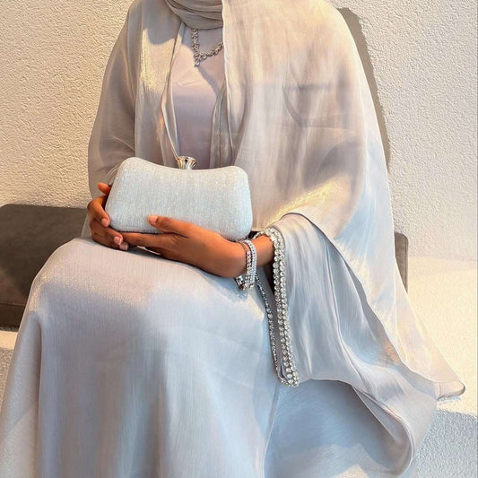 Modest Luxury Evening Wear Beading - Embellished Abaya Set (EG112) - Elara Global