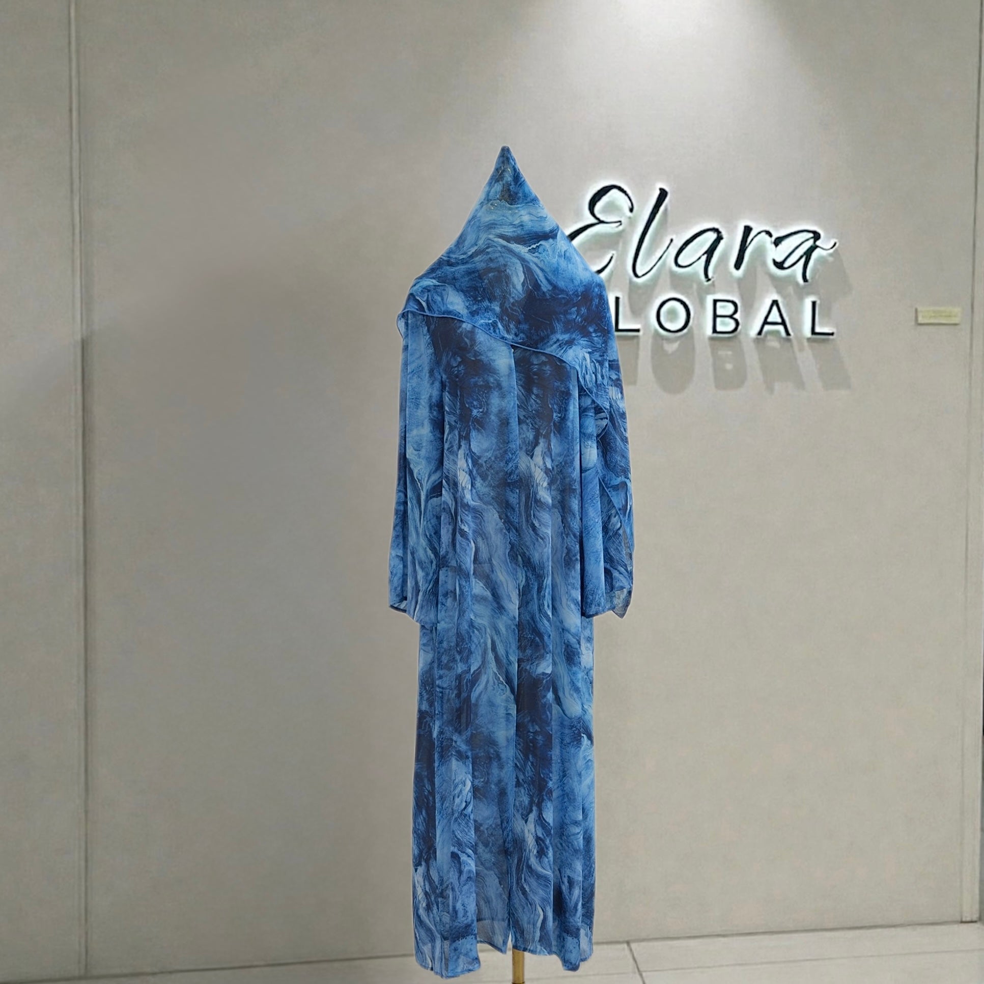 Printed Cardigan & Abaya Collection | Modest Luxury Loungewear, Feather Print Robes (EG127) - Elara Global