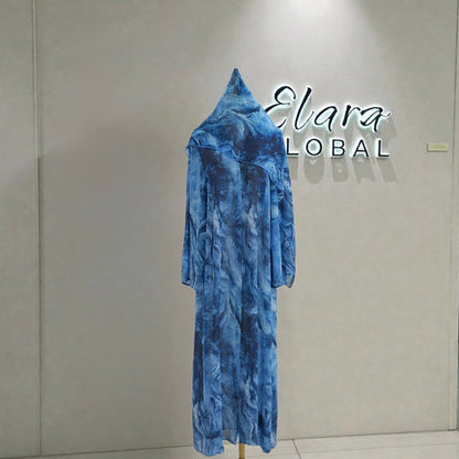 Printed Cardigan & Abaya Collection | Modest Luxury Loungewear, Feather Print Robes (EG127) - Elara Global
