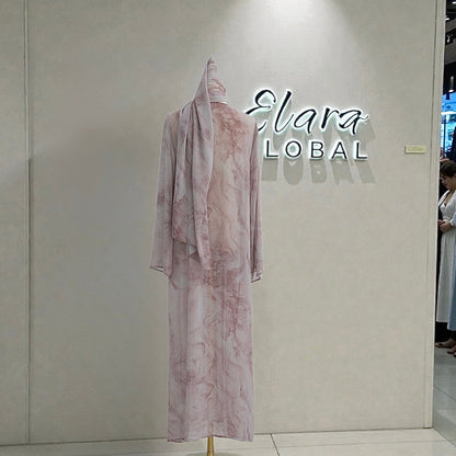 Printed Cardigan & Abaya Collection | Modest Luxury Loungewear, Feather Print Robes (EG127) - Elara Global