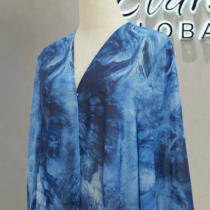Printed Cardigan & Abaya Collection | Modest Luxury Loungewear, Feather Print Robes (EG127) - Elara Global