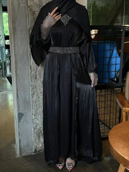 SHIMMERING EVENING ABAYA SET - 4 pc set (EG132) - Elara Global