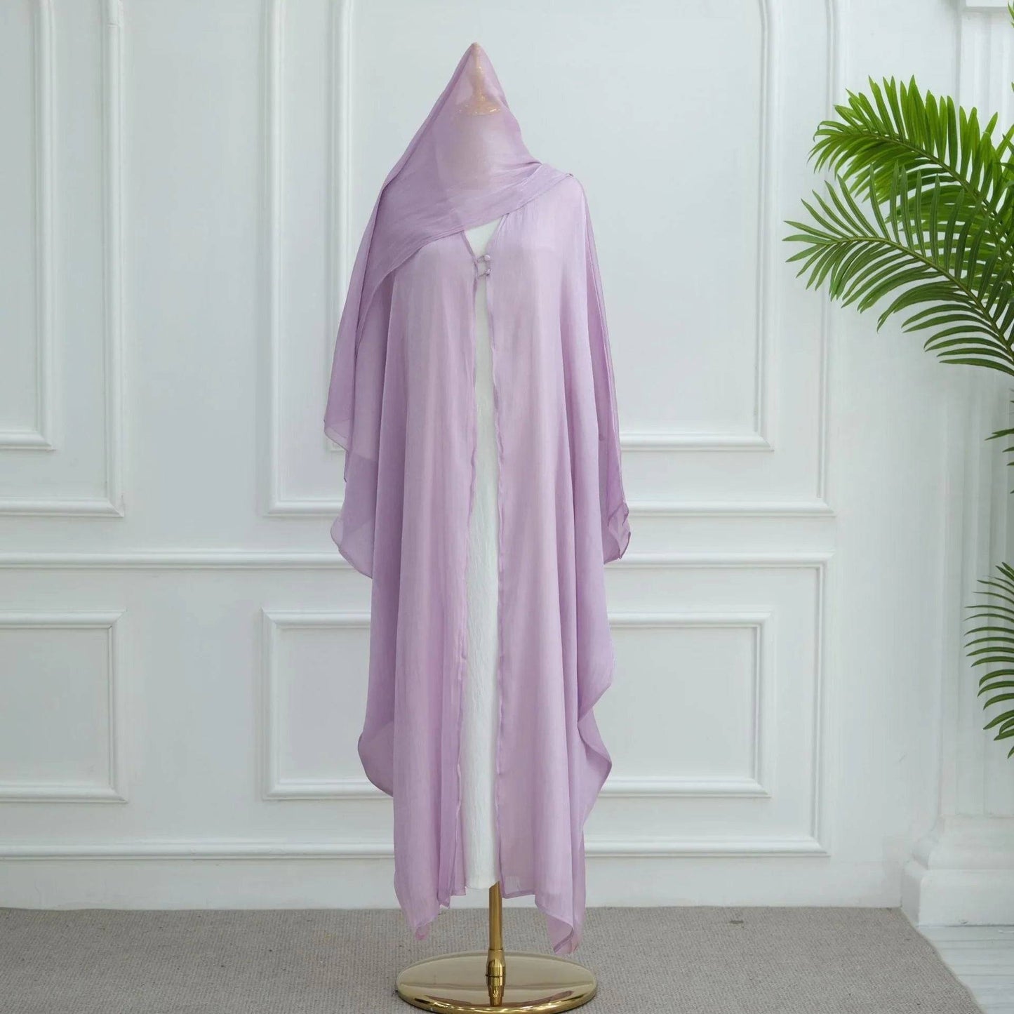 Soft Crinkle Island Cotton Batwing Cardigan 3 - Piece Set - The Lyon