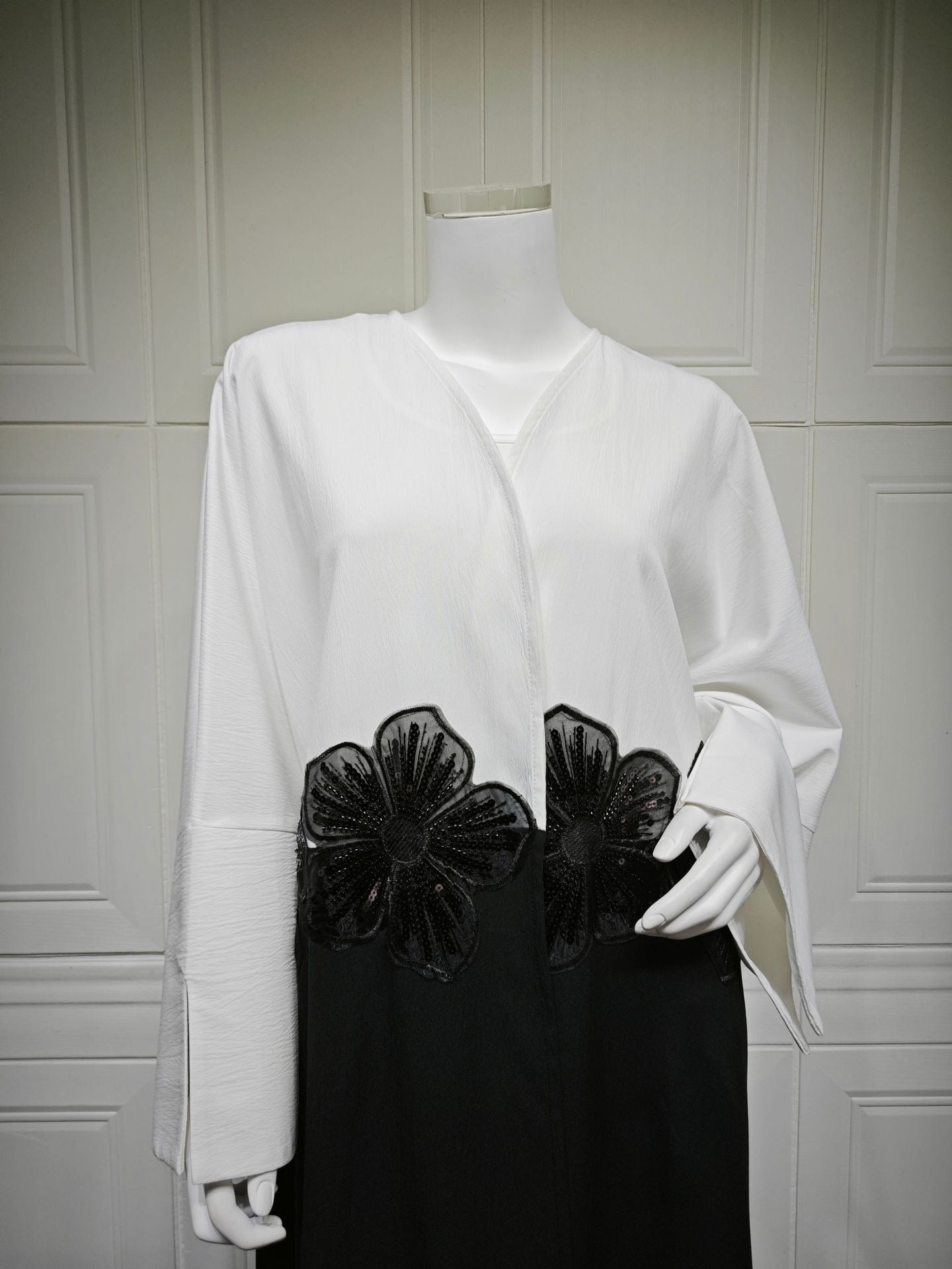 Turkey Style Embellished Open Abaya Cardigan (EG116) - Elara Global