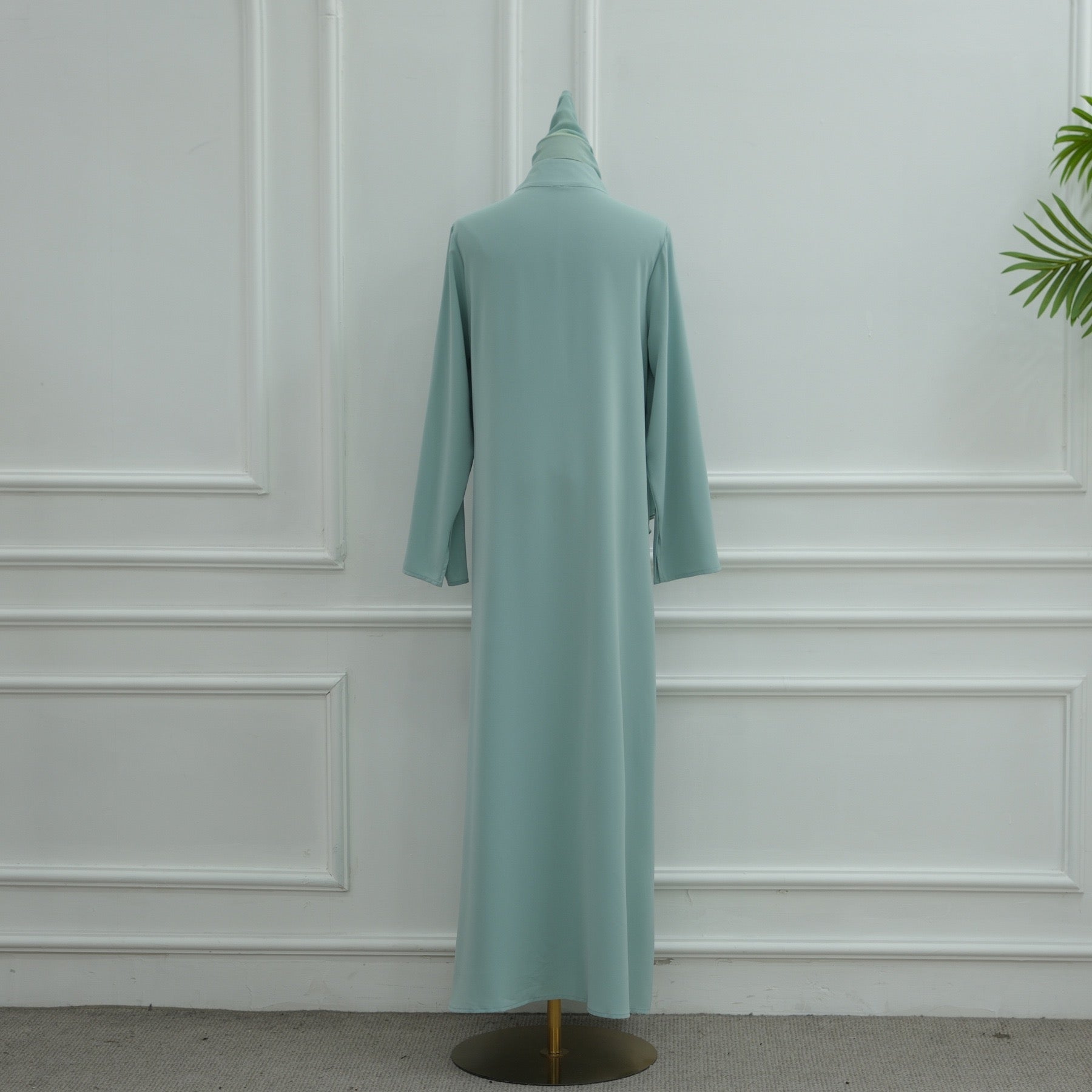Turkish Coat Abaya With Matching Hijab (EG117) - Elara Global