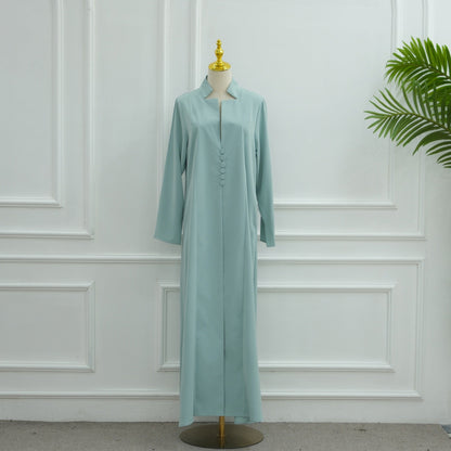 Turkish Coat Abaya With Matching Hijab (EG117) - Elara Global