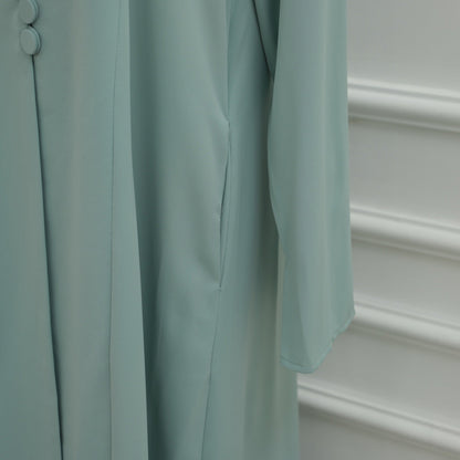 Turkish Coat Abaya With Matching Hijab (EG117) - Elara Global