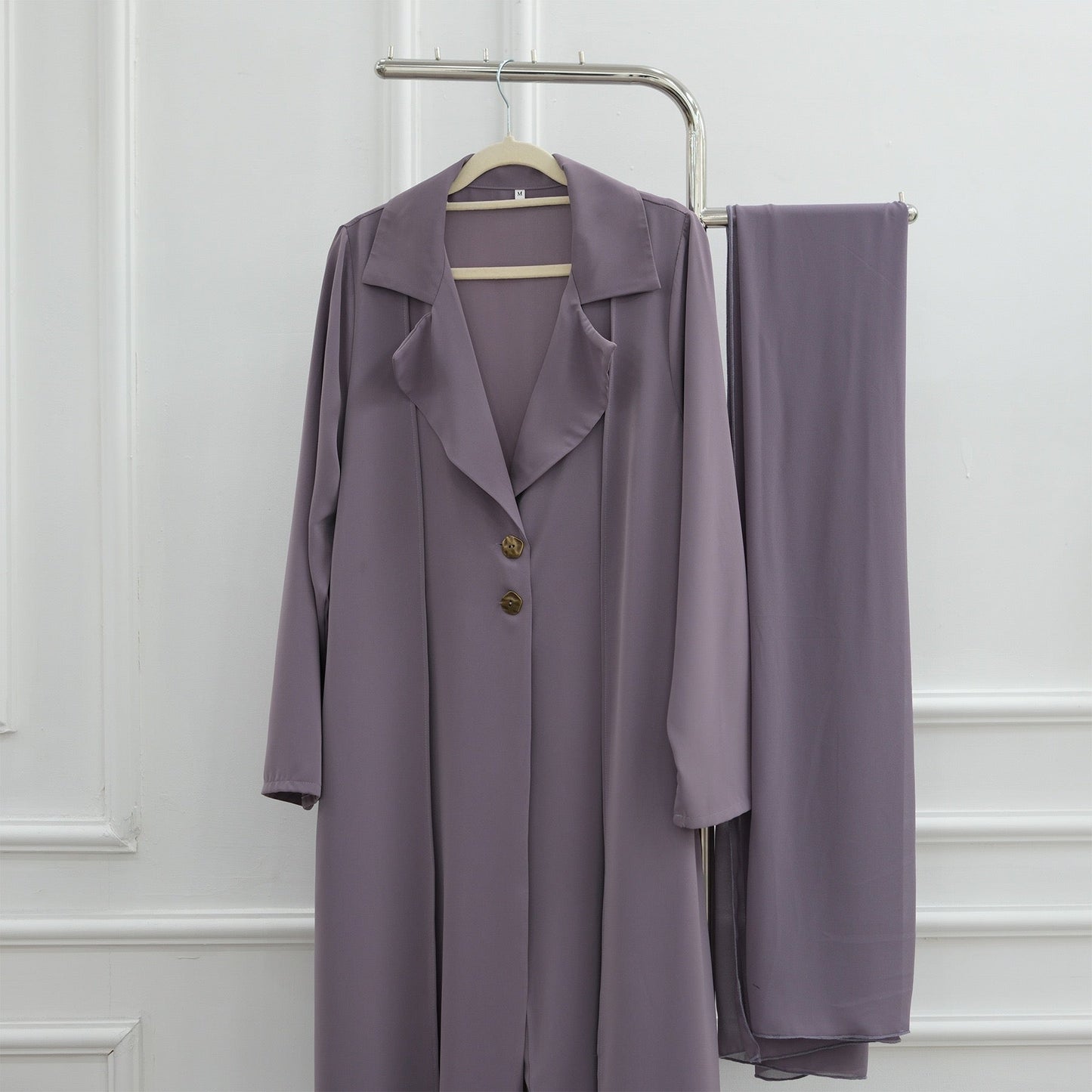 Turkish Coat Abaya With Matching Hijab (EG118) - Elara Global