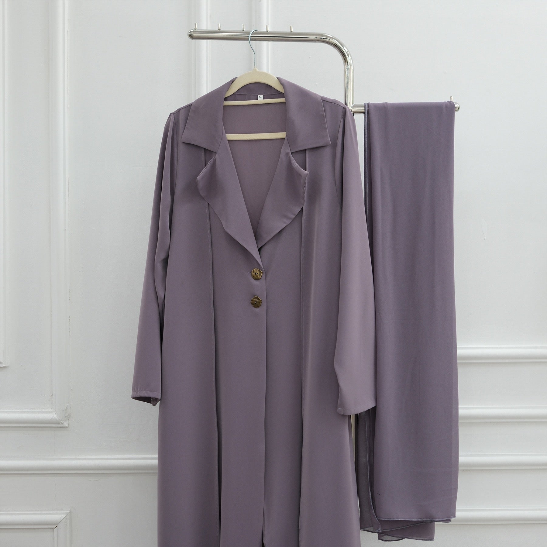 Turkish Coat Abaya With Matching Hijab (EG118) - Elara Global