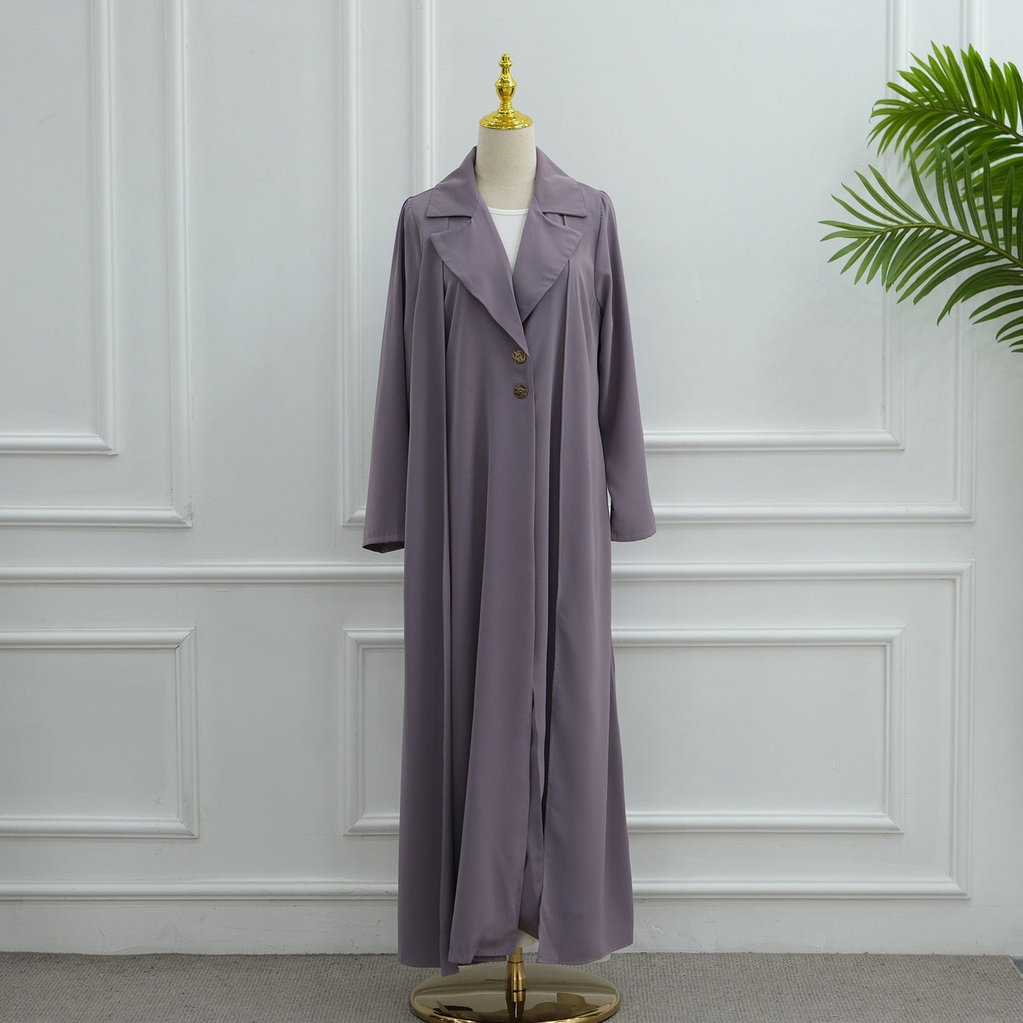 Turkish Coat Abaya With Matching Hijab (EG118) - Elara Global