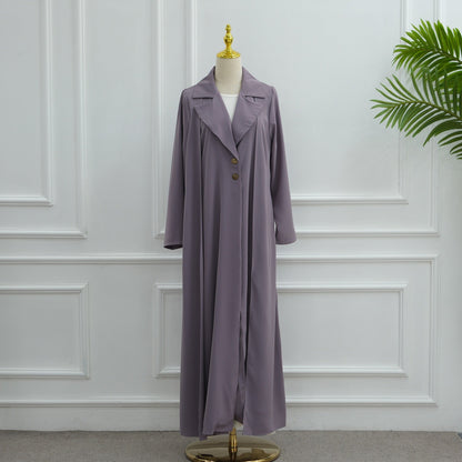 Turkish Coat Abaya With Matching Hijab (EG118) - Elara Global