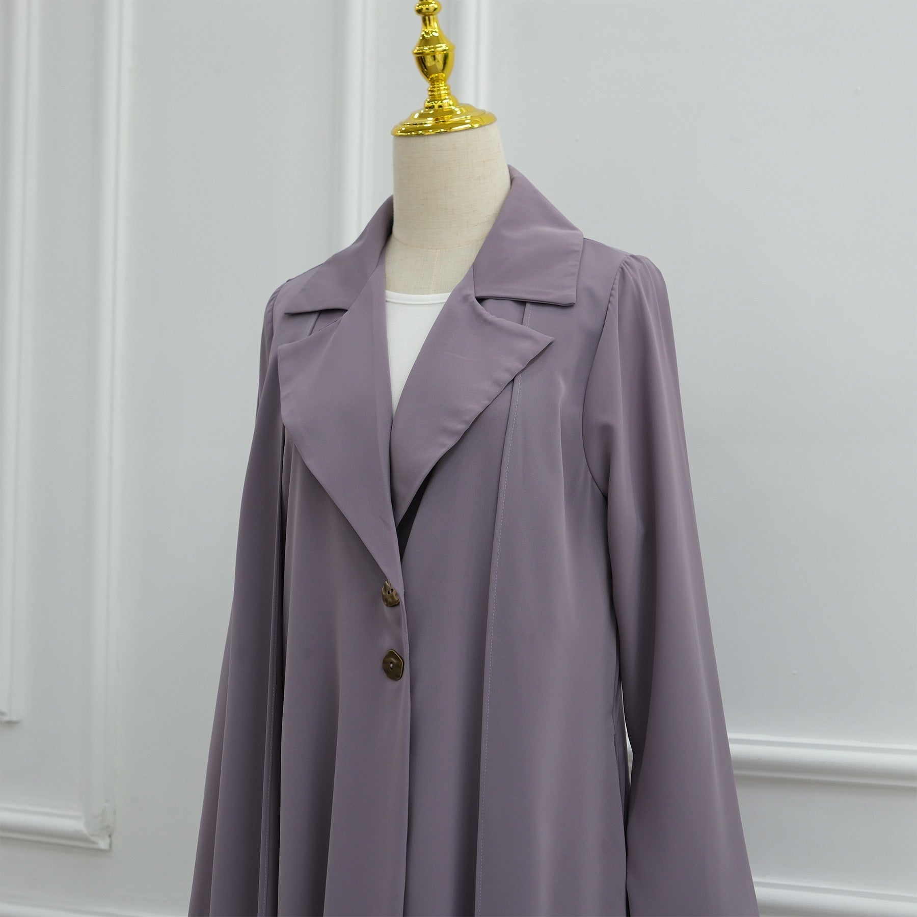 Turkish Coat Abaya With Matching Hijab (EG118) - Elara Global